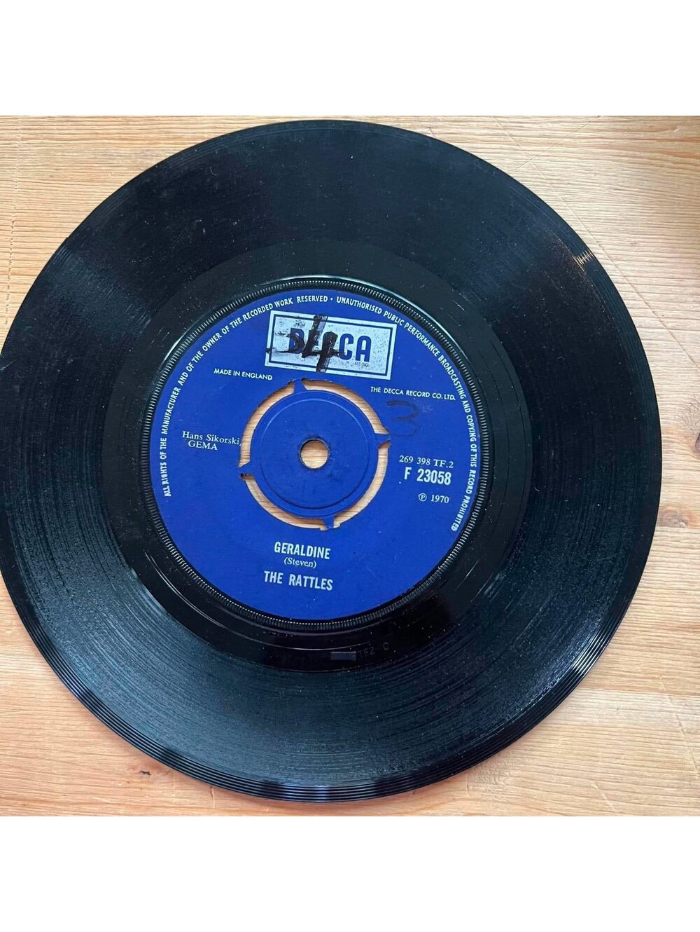 The Rattles - Geraldine/The Witch 45rpm VG+ R07